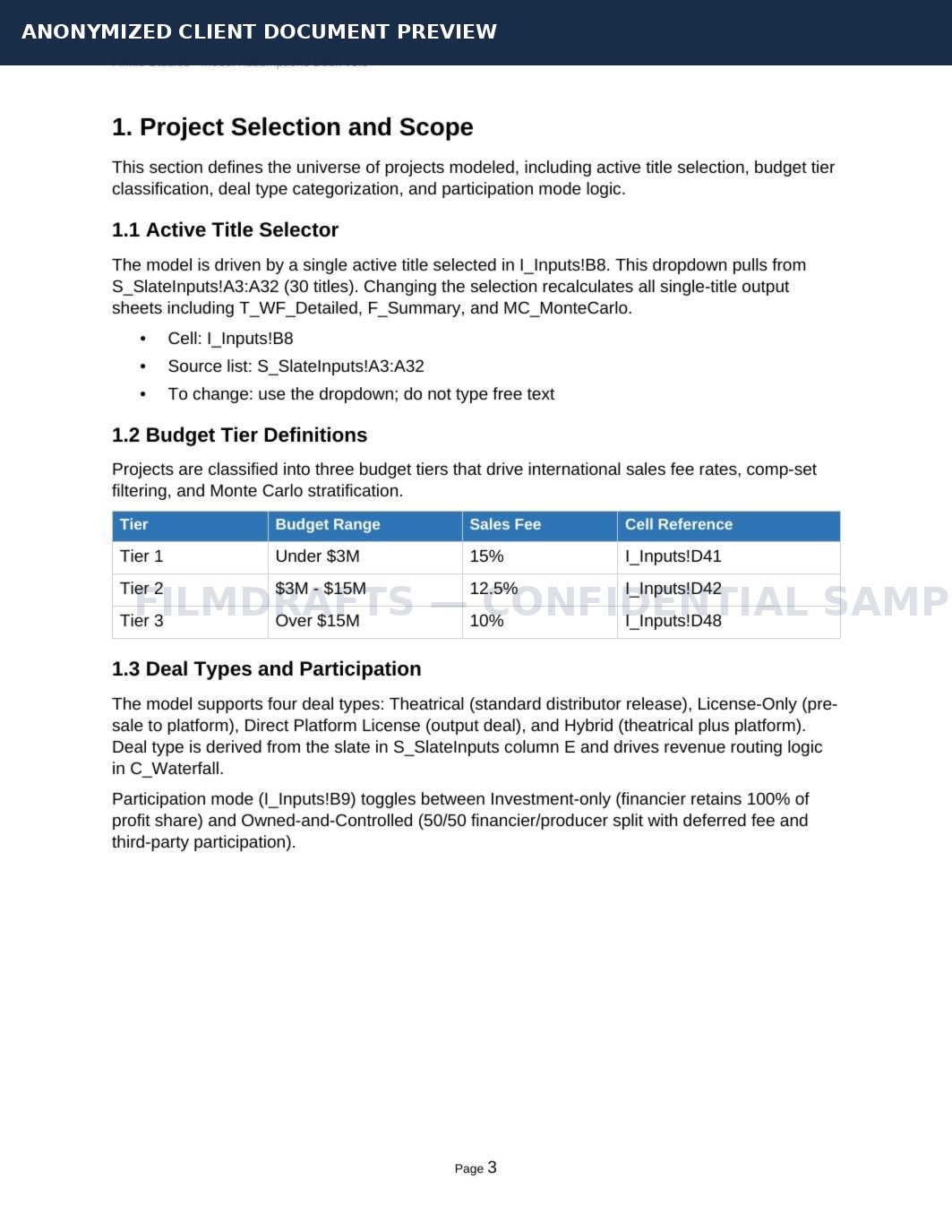 Anonymized project document page 5