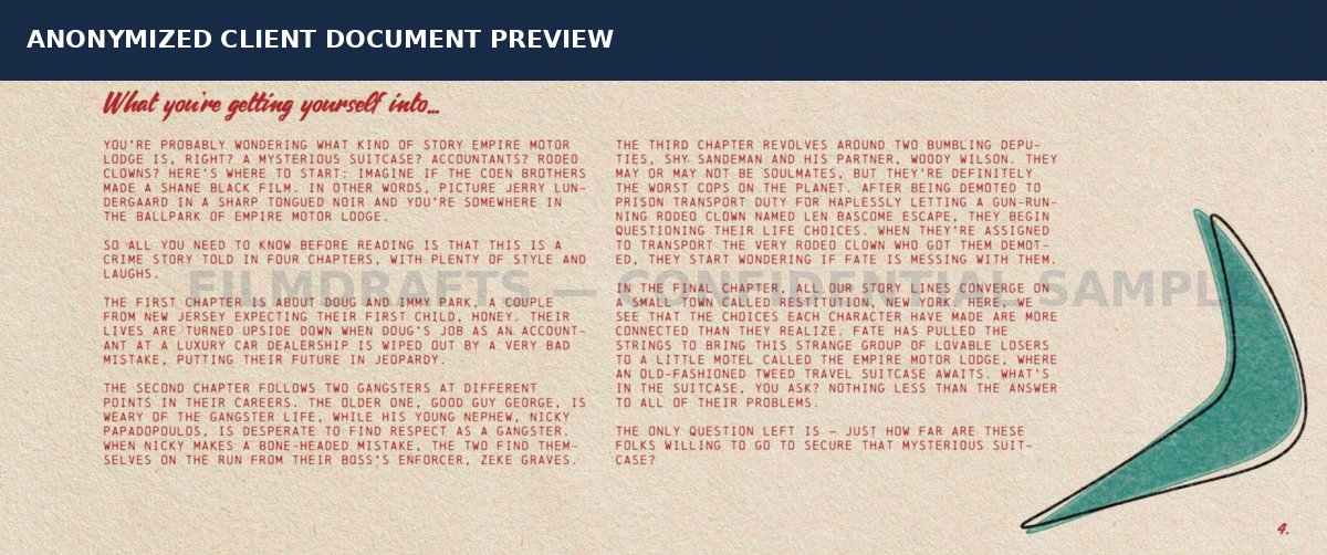 Anonymized project document page 2