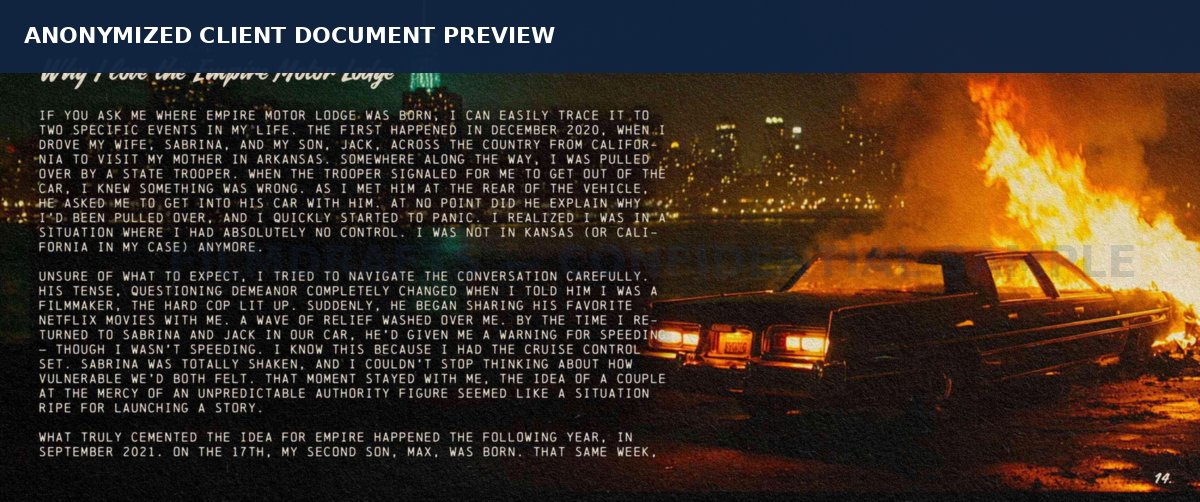Anonymized project document page 4