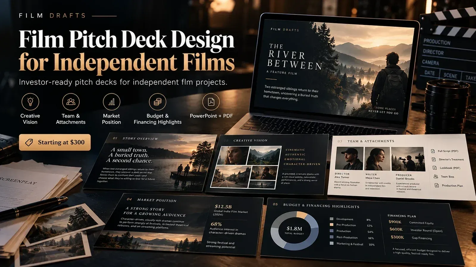 FilmDrafts film pre-production and investor materials services